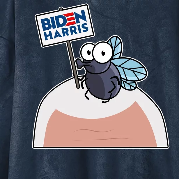 Mike Pence Fly on Head Vote Biden Harris Debate Hooded Wearable Blanket