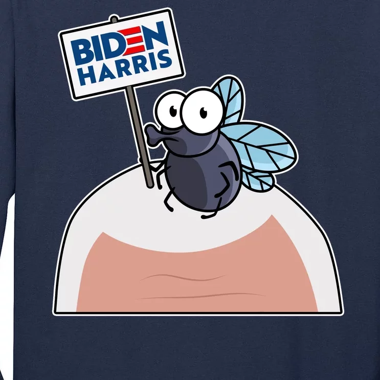 Mike Pence Fly on Head Vote Biden Harris Debate Tall Long Sleeve T-Shirt