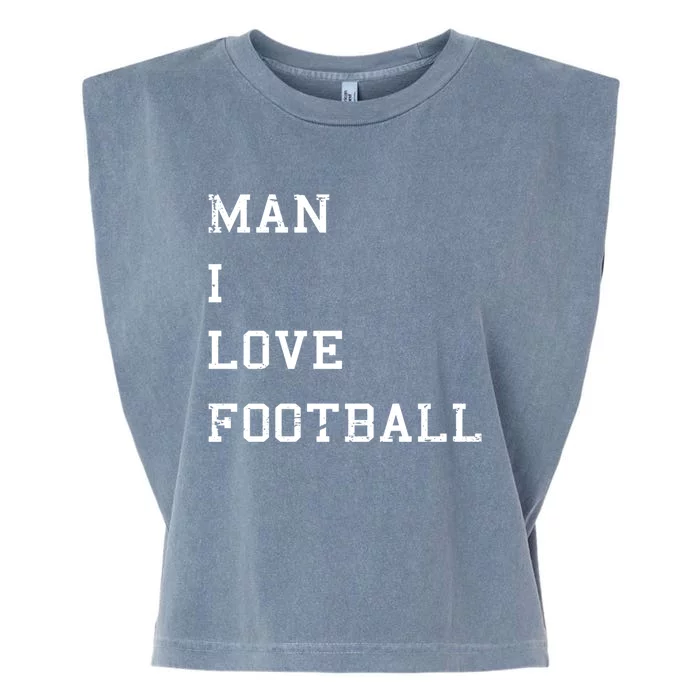 Milf I Love Football Hilarious Adult Acronym Joke Gift Garment-Dyed Women's Muscle Tee