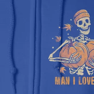 Milf I Love Fall Skeleton Funny Great Gift Full Zip Hoodie