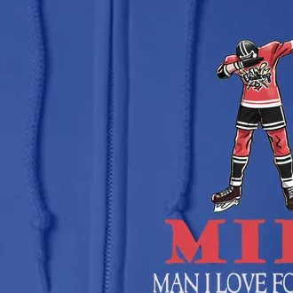 Milf I Love Football Lovers Funny Dabbing Rugby Gift Full Zip Hoodie