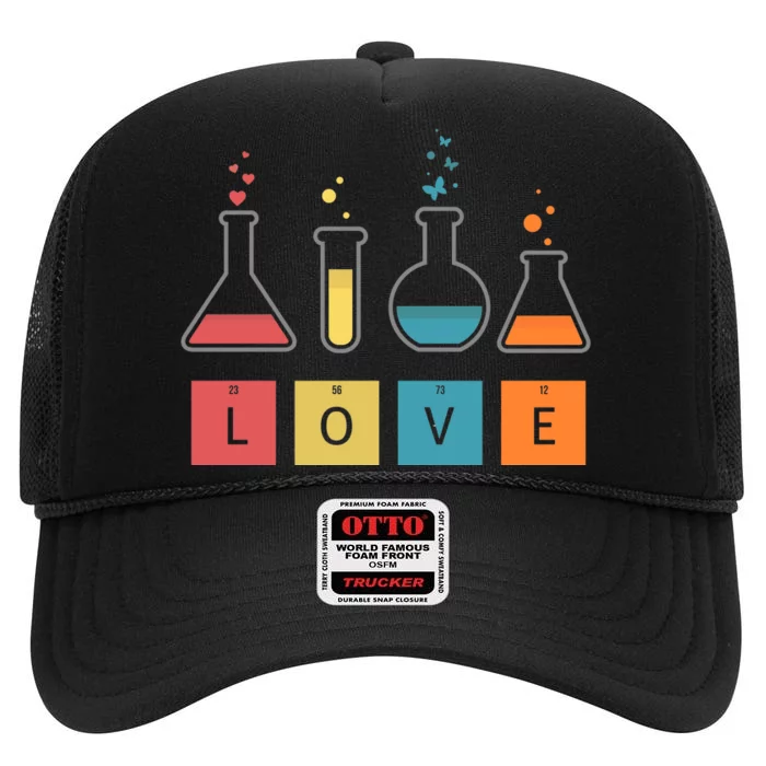 Man I Love Science Chemistry Set High Crown Mesh Trucker Hat