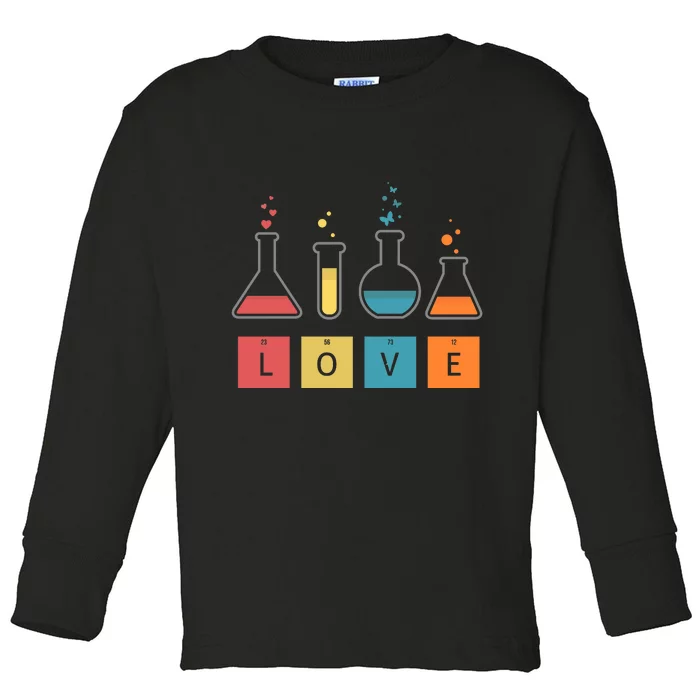 Man I Love Science Chemistry Set Toddler Long Sleeve Shirt