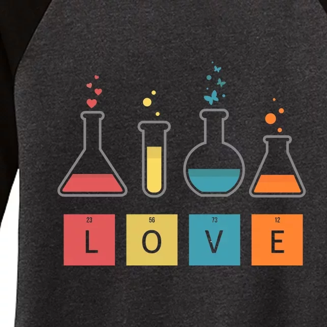 Man I Love Science Chemistry Set Women's Tri-Blend 3/4-Sleeve Raglan Shirt