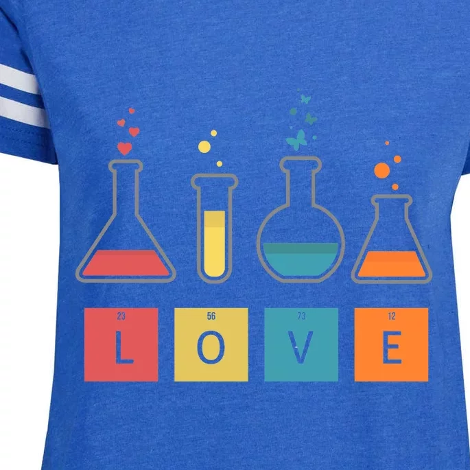 Man I Love Science Chemistry Set Enza Ladies Jersey Football T-Shirt