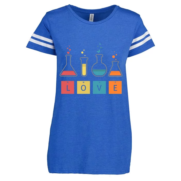 Man I Love Science Chemistry Set Enza Ladies Jersey Football T-Shirt