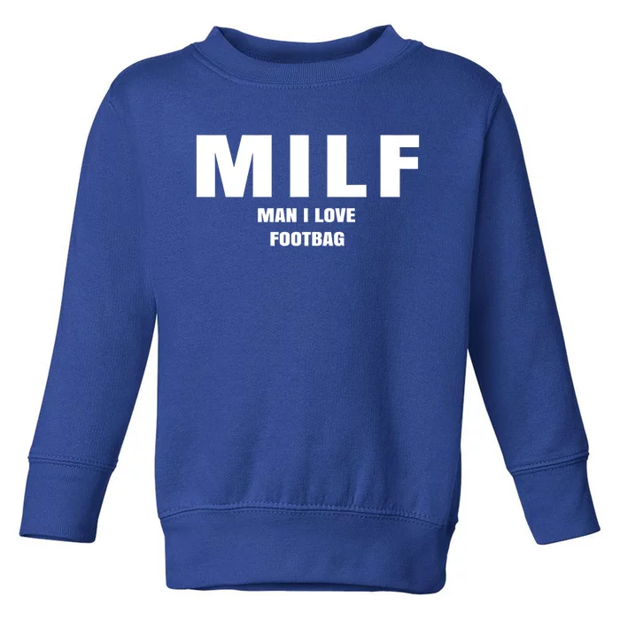 Milf I Love Football Cute Gift Toddler Sweatshirt