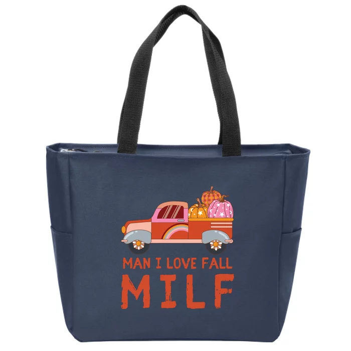 Man I Love Fall Funny Halloween Zip Tote Bag