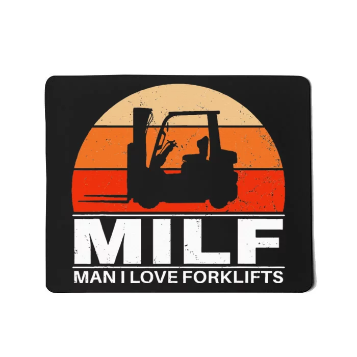 Man I Love Forklifts Vintage Mousepad