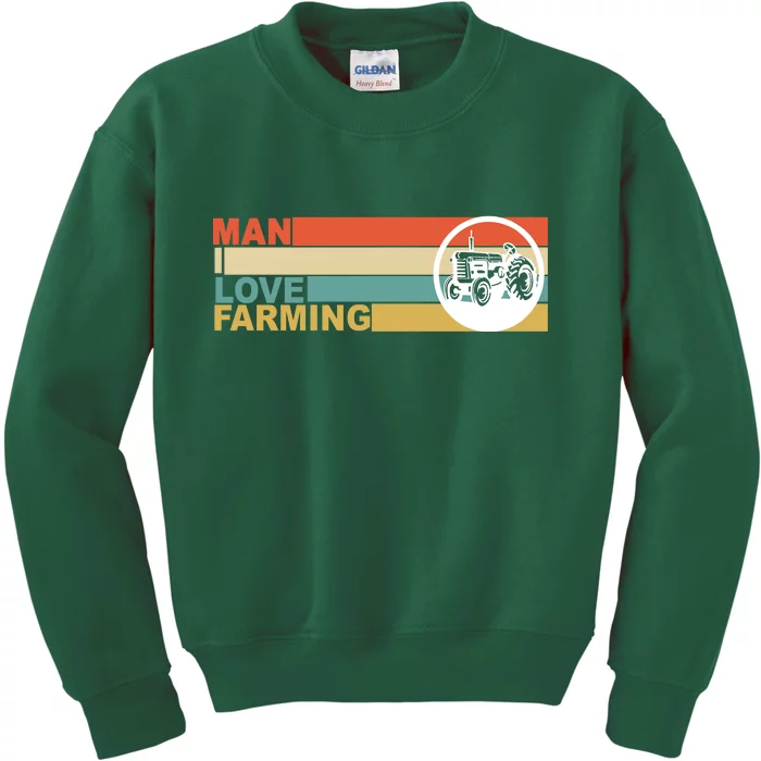 Man I Love Farming Kids Sweatshirt