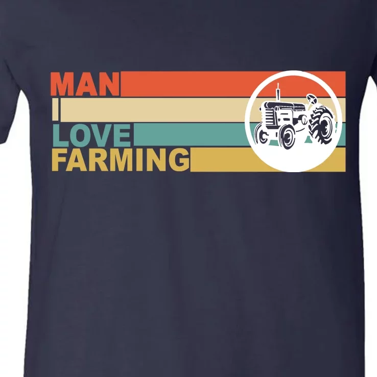 Man I Love Farming V-Neck T-Shirt