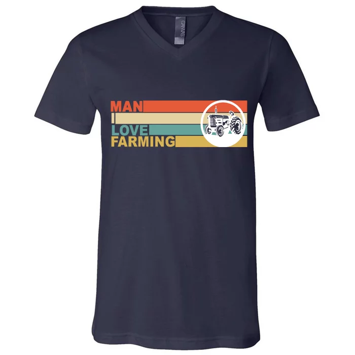 Man I Love Farming V-Neck T-Shirt