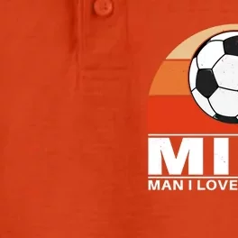 Milf I Love Football Cool Gift Dry Zone Grid Performance Polo