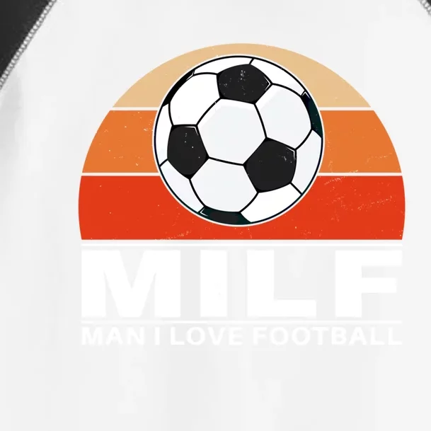 Milf I Love Football Cool Gift Toddler Fine Jersey T-Shirt