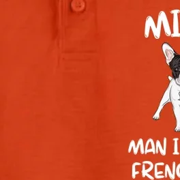 Milf I Love Frenchies French Bulldog Lover Funny Gift Dry Zone Grid Performance Polo