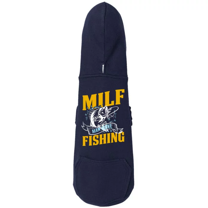 Man I Love Fishing MILF Hook Camping Fish Funny Doggie 3-End Fleece Hoodie