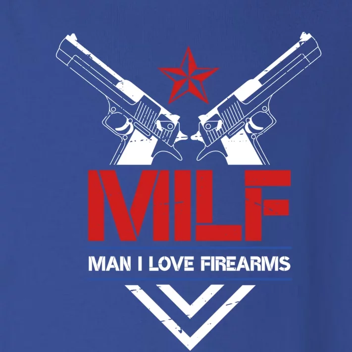 Milf I Love Firearms Gun Owners Patriotic Pro Usa Design Gift Toddler Long Sleeve Shirt