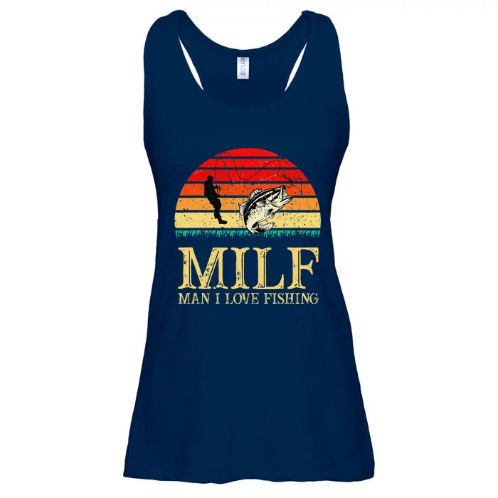 MILFMan I Love Fishing Funny Fishing Fishermen Fishing Tee Ladies Essential Flowy Tank