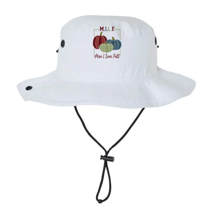 Milf I Love Fall Colorful Pumpkins Funny Gift Legacy Cool Fit Booney Bucket Hat