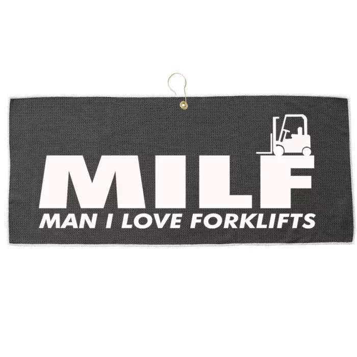 Man I Love Forklifts Gift Large Microfiber Waffle Golf Towel