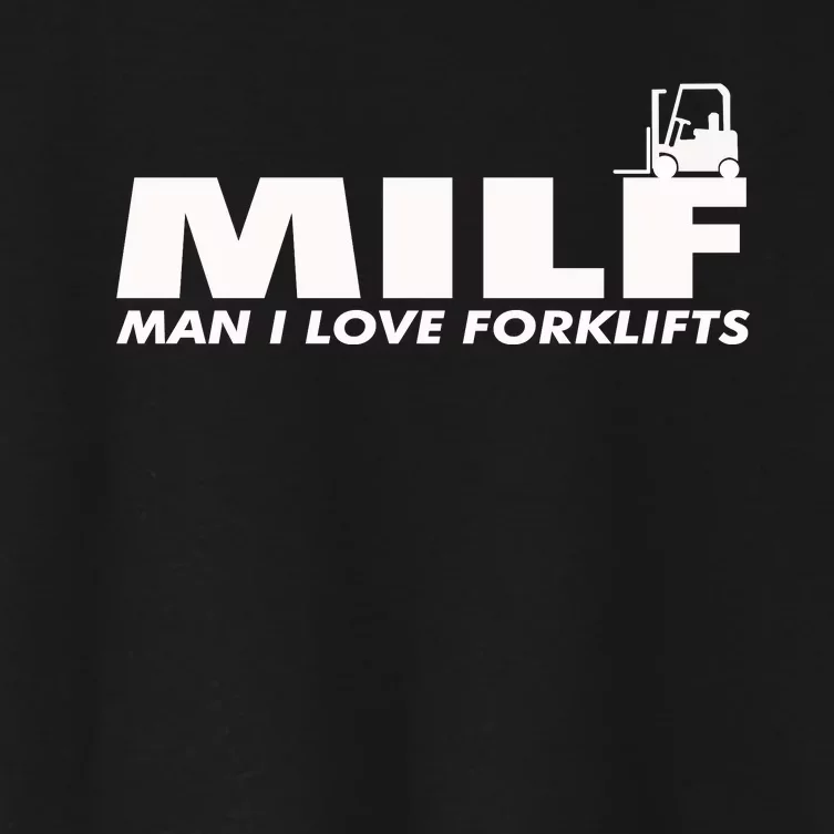 Man I Love Forklifts Gift Women's Crop Top Tee