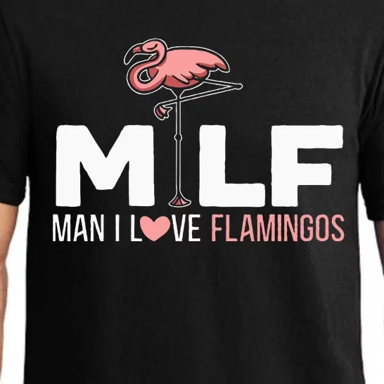 Man I Love Flamingos Bird Lover Summer Flamingo Pajama Set