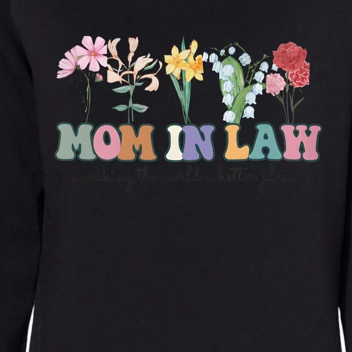 Mother In Law Mothers Day Gift For Mother Family Womens California Wash Sweatshirt