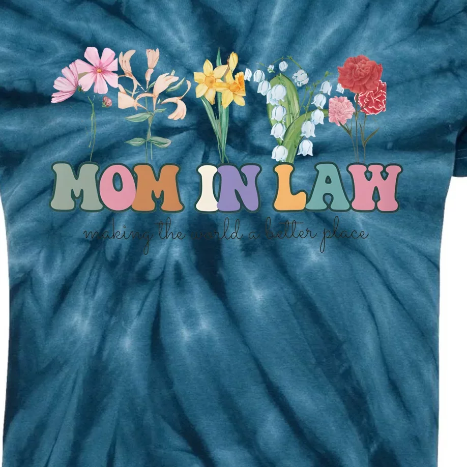 Mother In Law Mothers Day Gift For Mother Family Kids Tie-Dye T-Shirt