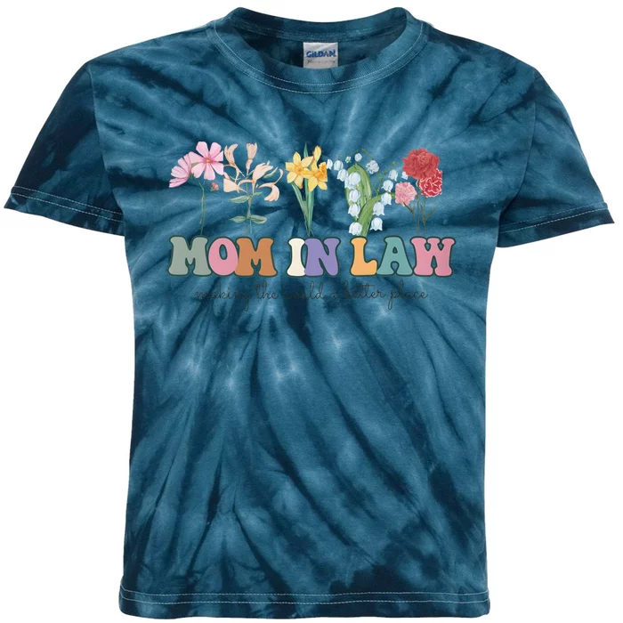 Mother In Law Mothers Day Gift For Mother Family Kids Tie-Dye T-Shirt