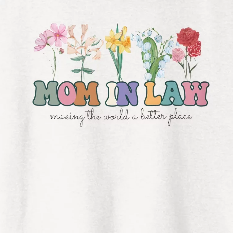 Mother In Law Mothers Day Gift For Mother Family Women's Crop Top Tee