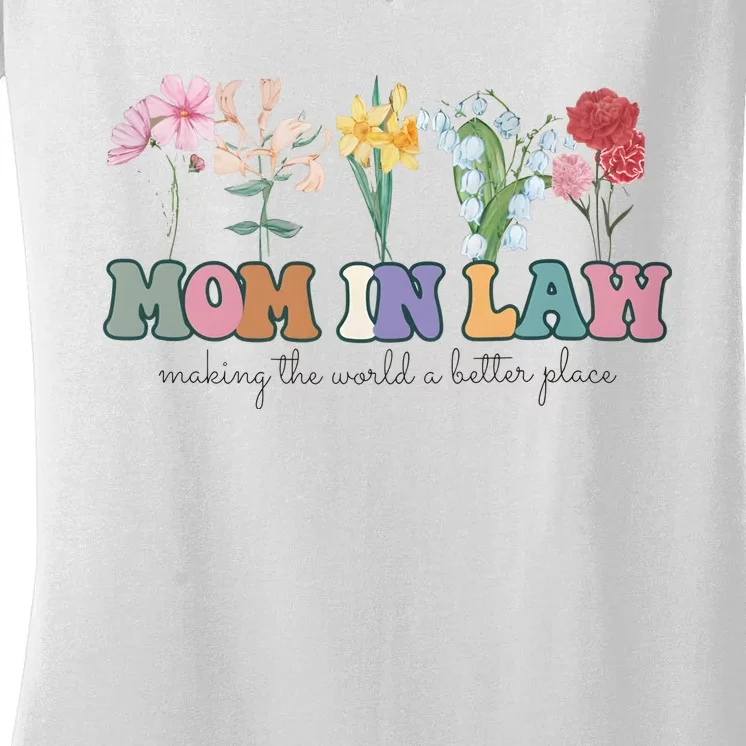 Mother In Law Mothers Day Gift For Mother Family Women's V-Neck T-Shirt