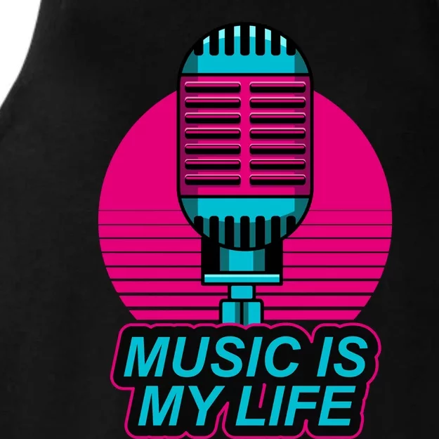 Music Is Life Ladies Tri-Blend Wicking Tank