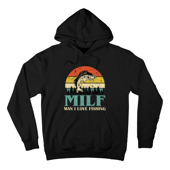 MILF-Man I Love Fishing Funny Fishing Fisher Angler Hoodie