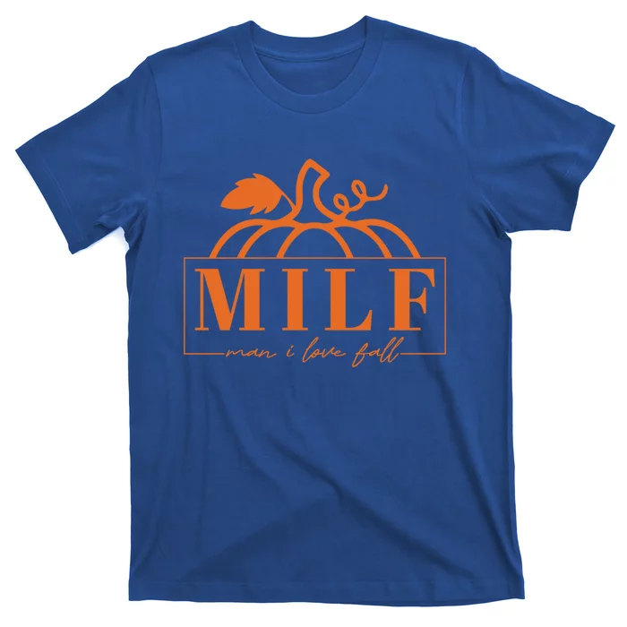 Milf I Love Fall Halloween Pumpkin Gift T-Shirt