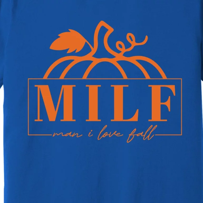 Milf I Love Fall Halloween Pumpkin Gift Premium T-Shirt