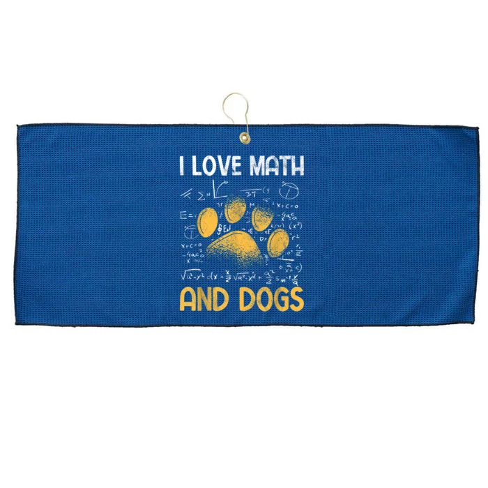 Mathematics I Love Dogs And Math Large Microfiber Waffle Golf Towel