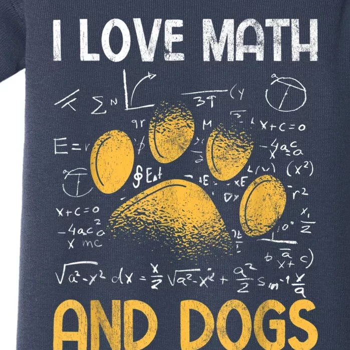 Mathematics I Love Dogs And Math Baby Bodysuit