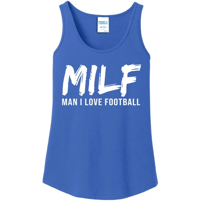 Man I Love Football Funny MILF Ladies Essential Tank