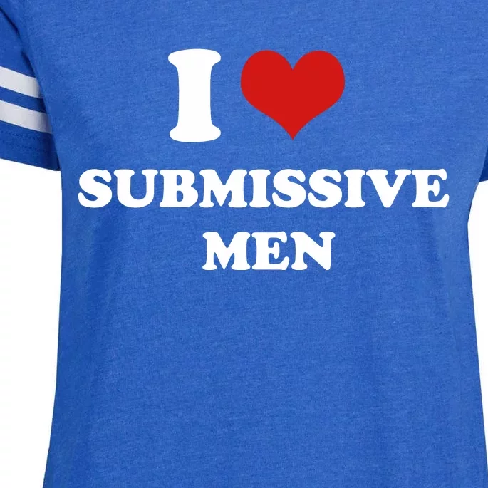 Meme I Love Heart Submissive Men 2000s Style Joke Enza Ladies Jersey Football T-Shirt