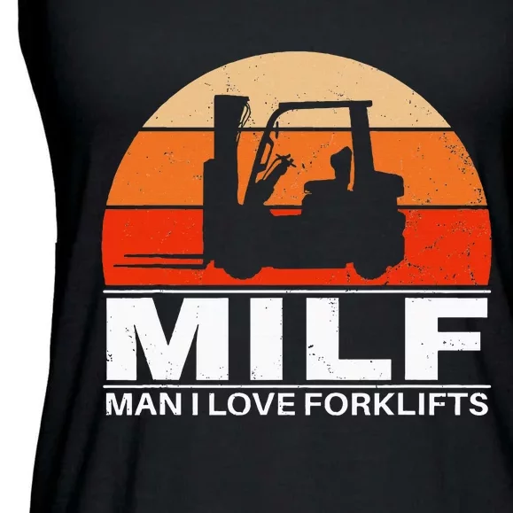 Man I Love Forklifts Ladies Essential Flowy Tank