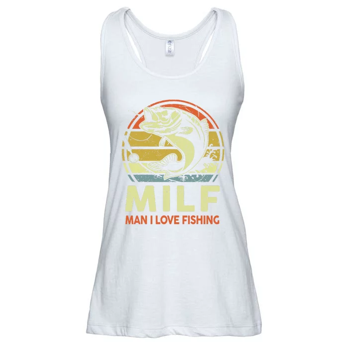 Man I Love Fishing Fly Fish Fisherman Funny Bass Dad Ladies Essential Flowy Tank