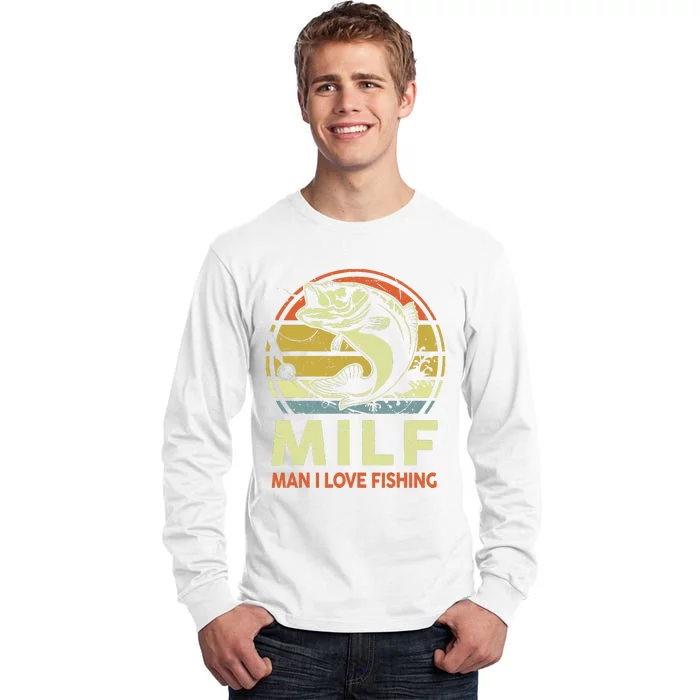 Man I Love Fishing Fly Fish Fisherman Funny Bass Dad Tall Long Sleeve T-Shirt