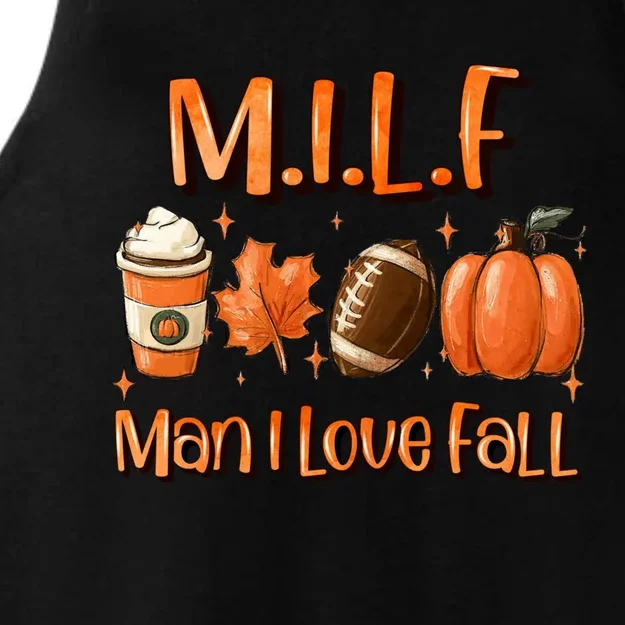 Milf I Love Fall Funny Autumn Seasons Lover Gift Ladies Tri-Blend Wicking Tank