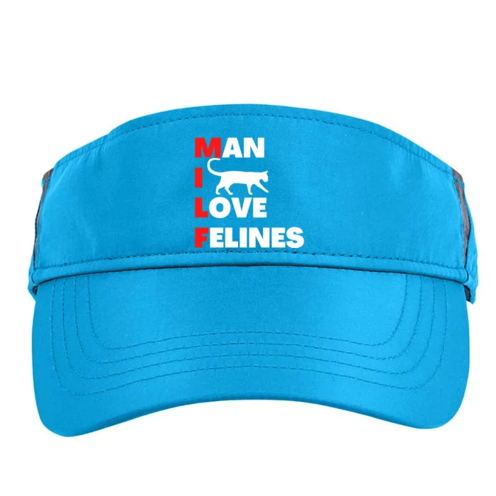 Man I Love Felines Great Gift Funny Pun Cat Gift Adult Drive Performance Visor