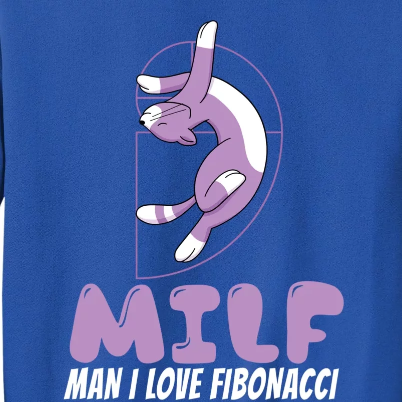 Man I Love Fibonacci Cartoon Cat Feline Funny Gag Math Joke Gift Sweatshirt