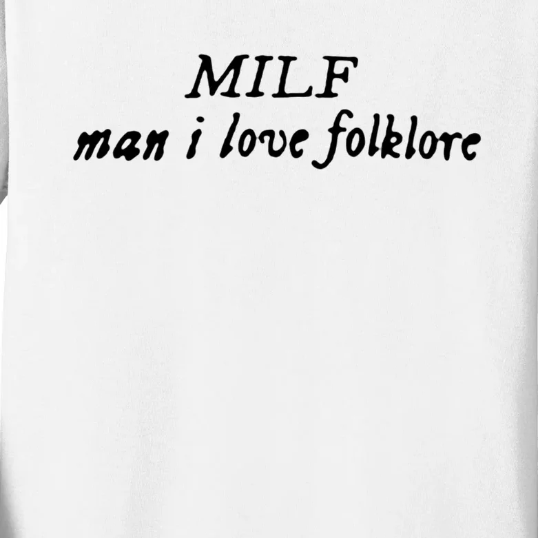 Man I Love Folklore MILF Kids Long Sleeve Shirt