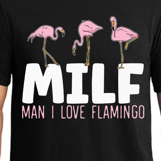 Man I Love Flamingos Bird Lover Summer Flamingo Pajama Set