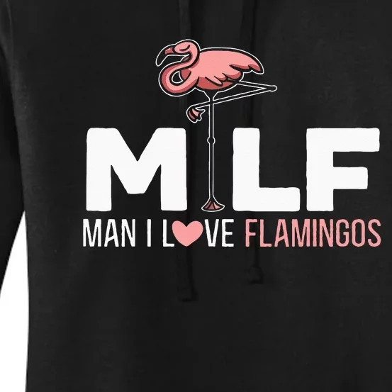 Man I Love Flamingos Bird Lover Summer Flamingo Women's Pullover Hoodie