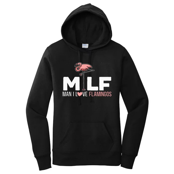 Man I Love Flamingos Bird Lover Summer Flamingo Women's Pullover Hoodie