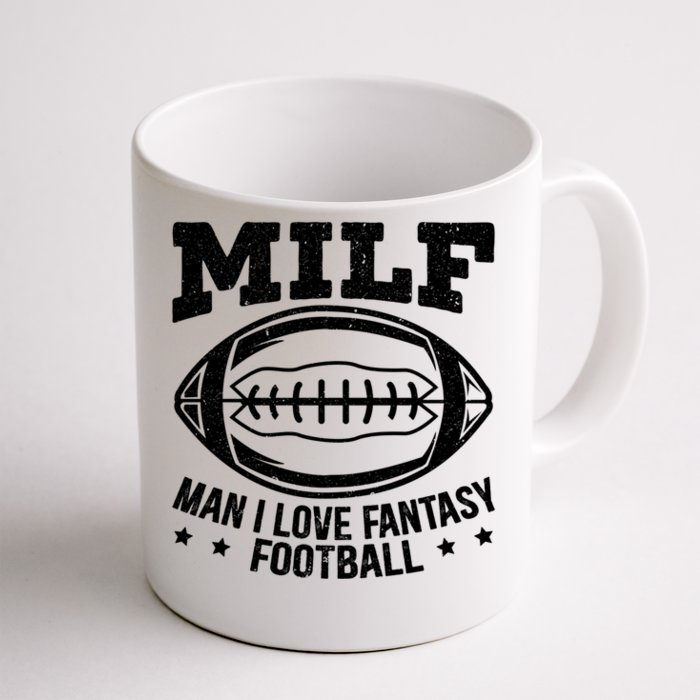 Milf I Love Fantasy Football Cute Gift Front & Back Coffee Mug